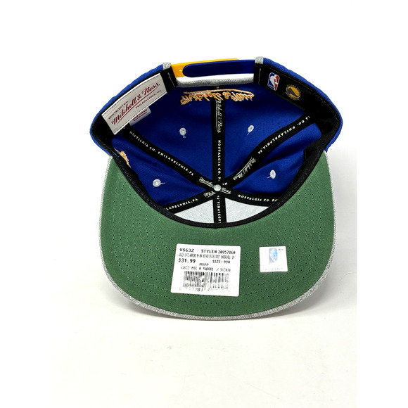 Mitchell & Ness Golden State Warriors Retro Lock Up Adjustable Snapback Hat - Picture 4 of 4